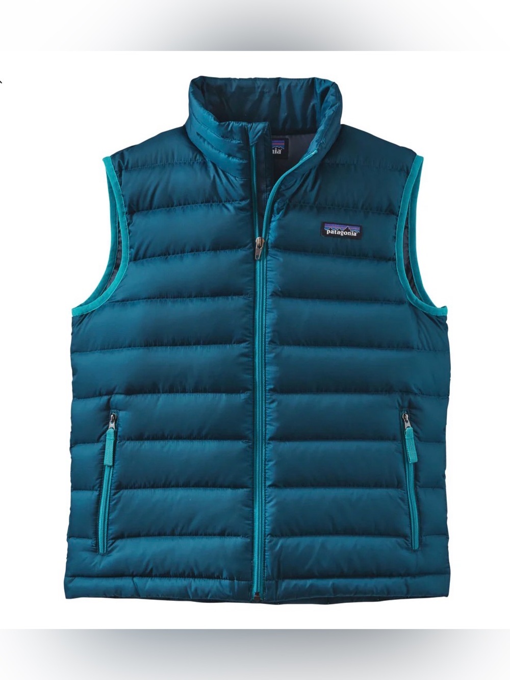 Patagonia Boys’ Down Sweater Vest Puffer Jacket Blue Size XL Youth Lightweight